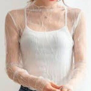 Sexy Sheer Lace Mesh Top